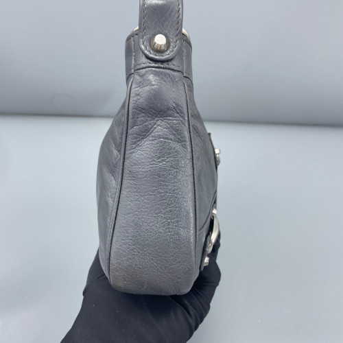Balenciaga Hip Shoulder Bag Arena Lambskin Dark Grey