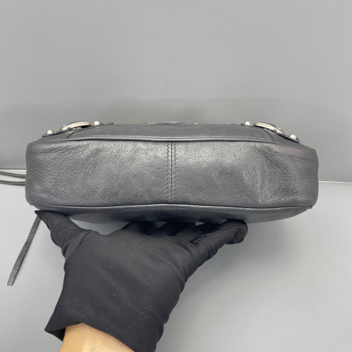 Balenciaga Hip Shoulder Bag Arena Lambskin Dark Grey