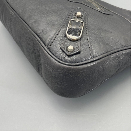 Balenciaga Hip Shoulder Bag Arena Lambskin Dark Grey