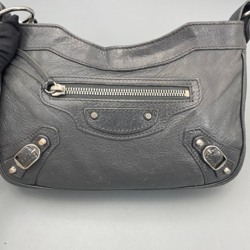 Balenciaga Hip Shoulder Bag Arena Lambskin Dark Grey