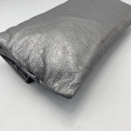 Balenciaga Giant 12 Envelope Clutch Corssbody Bag Arena Lambskin Dark Grey