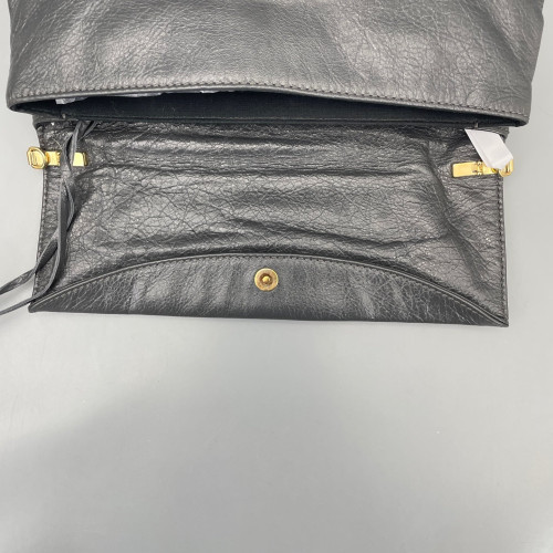 Balenciaga Giant 12 Envelope Clutch Corssbody Bag Arena Lambskin Dark Grey