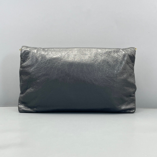 Balenciaga Giant 12 Envelope Clutch Corssbody Bag Arena Lambskin Dark Grey