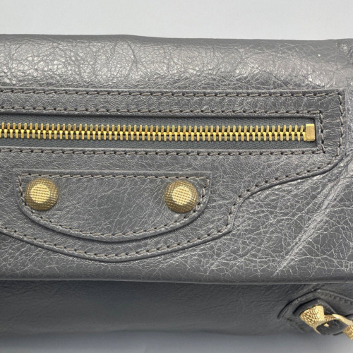 Balenciaga Giant 12 Envelope Clutch Corssbody Bag Arena Lambskin Dark Grey