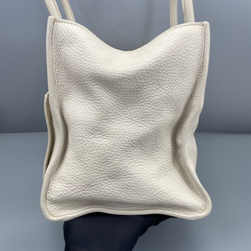 Prada Tote Bag Grained Calfskin White