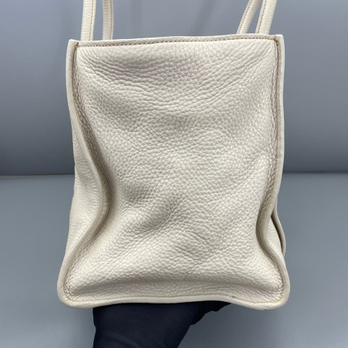 Prada Tote Bag Grained Calfskin White