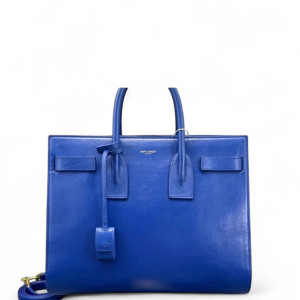 Yves Saint Laurent Small Sac De Jour Smooth Calfskin Blue