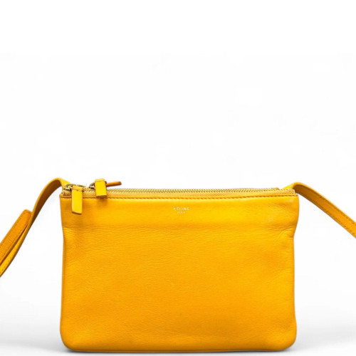Celine Small Trio Calfskin Yellow
