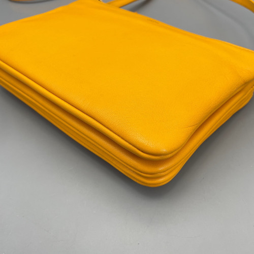 Celine Small Trio Calfskin Yellow