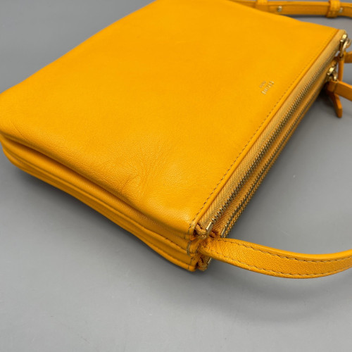 Celine Small Trio Calfskin Yellow