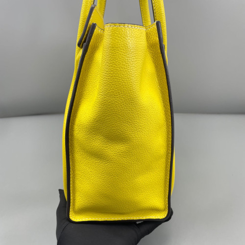 Celine Micro Luggage Grained Calfskin Yellow