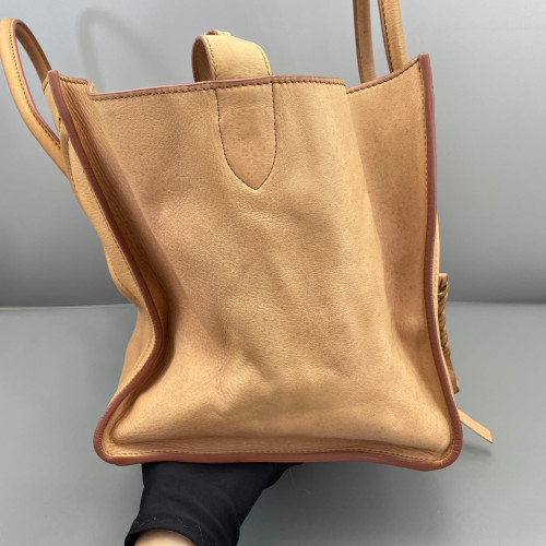 Celine Medium Luggage Phantom Grained Calfskin Khaki