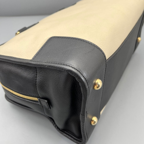 Loewe Amazona 36 Calfskin Black Beige Loewe Amazona 36 Calfskin Black Beige