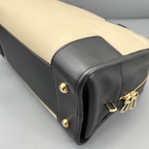 Loewe Amazona 36 Calfskin Black Beige Loewe Amazona 36 Calfskin Black Beige