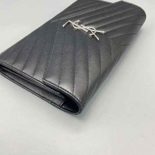 Yves Saint Laurent Envelope Wallet On Chain Shiny Caviar Calfskin Black Yves Saint Laurent Envelope Wallet On Chain Shiny Caviar Calfskin Black