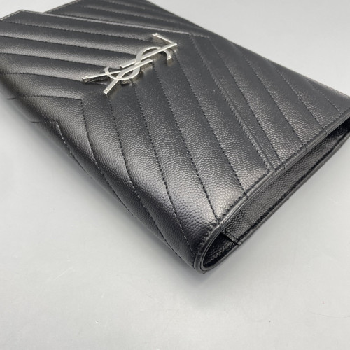 Yves Saint Laurent Envelope Wallet On Chain Shiny Caviar Calfskin Black Yves Saint Laurent Envelope Wallet On Chain Shiny Caviar Calfskin Black