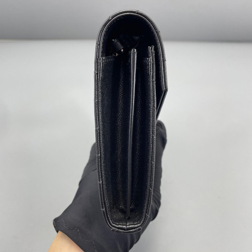 Yves Saint Laurent Envelope Wallet On Chain Shiny Caviar Calfskin Black Yves Saint Laurent Envelope Wallet On Chain Shiny Caviar Calfskin Black