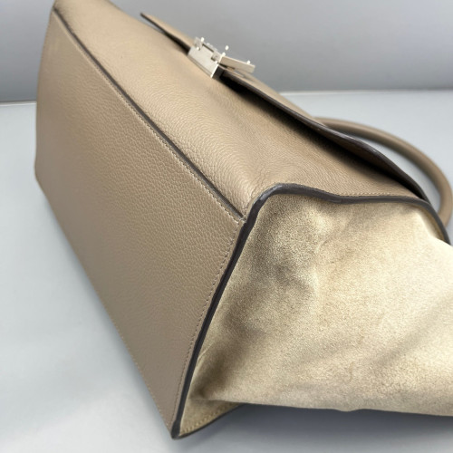 Celine Medium Trapeze Calfskin Suede Grey