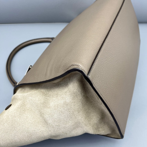 Celine Medium Trapeze Calfskin Suede Grey