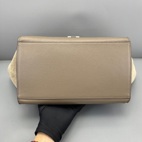 Celine Medium Trapeze Calfskin Suede Grey