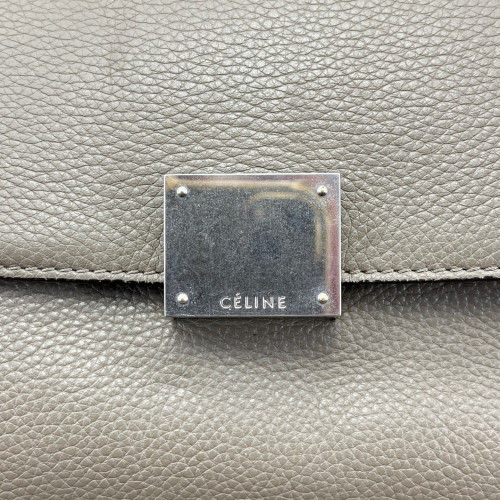 Celine Medium Trapeze Calfskin Suede Grey
