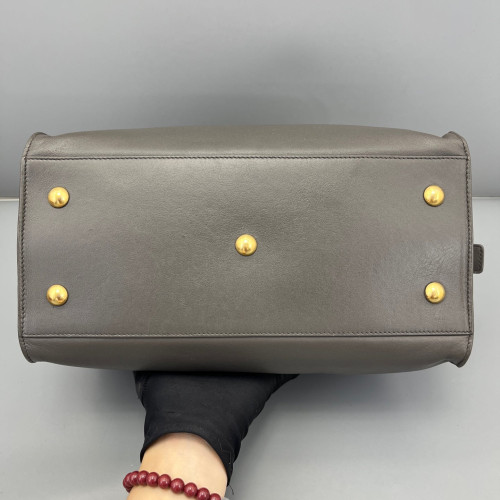 Yves Saint Laurent Small Cabas Chyc Calfskin Dark Grey
