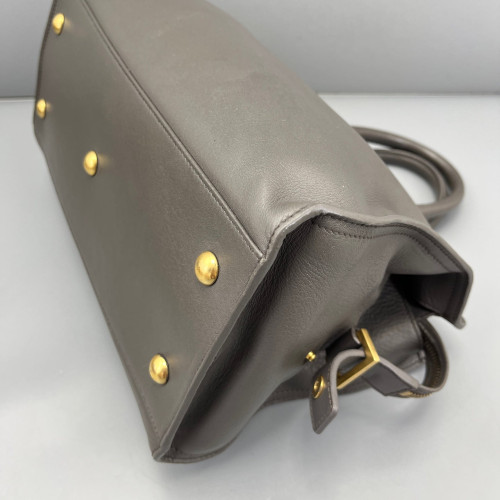 Yves Saint Laurent Small Cabas Chyc Calfskin Dark Grey