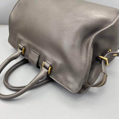 Yves Saint Laurent Small Cabas Chyc Calfskin Dark Grey