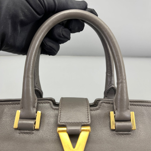 Yves Saint Laurent Small Cabas Chyc Calfskin Dark Grey