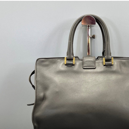 Yves Saint Laurent Small Cabas Chyc Calfskin Dark Grey