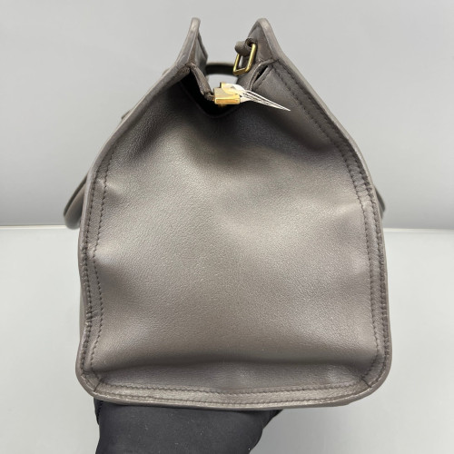 Yves Saint Laurent Small Cabas Chyc Calfskin Dark Grey