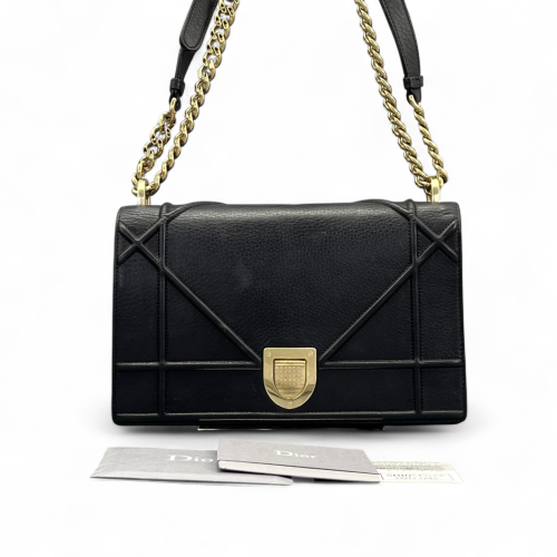 Dior Medium Diorama Grained Calfskin Black Dior Medium Diorama Grained Calfskin Black