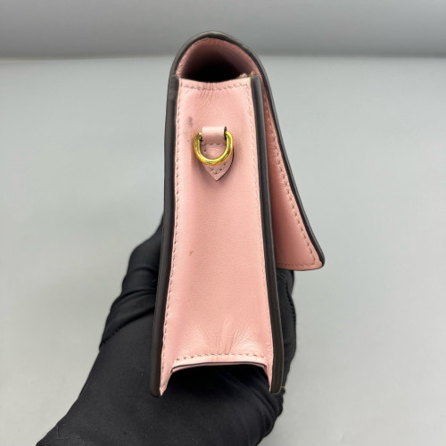 Louis Vuitton Flore Chain Wallet Monogram Brown Pink