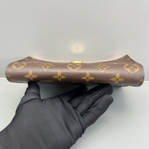 Louis Vuitton Flore Chain Wallet Monogram Brown Pink