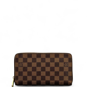 Louis Vuitton Zippy Wallet Damier Ebene Brown Louis Vuitton Zippy Wallet Damier Ebene Brown