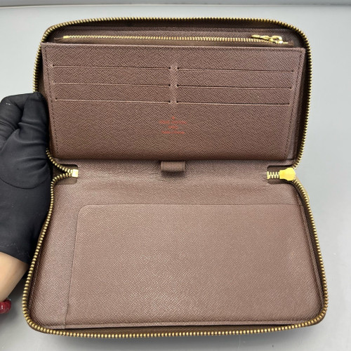 Louis Vuitton Zippy Wallet Damier Ebene Brown