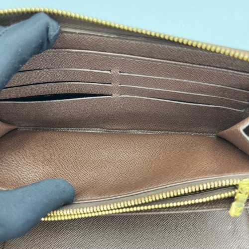 Louis Vuitton Zippy Wallet Damier Ebene Brown