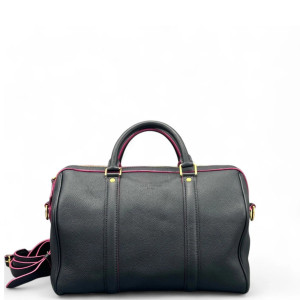Louis Vuitton Speedy Bandouliere 30 Calfskin Navy Black