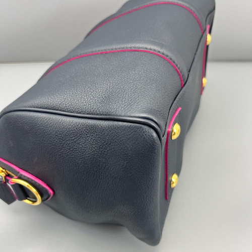 Louis Vuitton Speedy Bandouliere 30 Calfskin Navy Black Louis Vuitton Speedy Bandouliere 30 Calfskin Navy Black