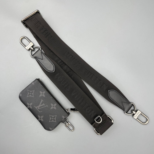 Louis Vuitton Trio Messenger Bag Monogram Eclipse Black Grey Louis Vuitton Trio Messenger Bag Monogram Eclipse Black Grey