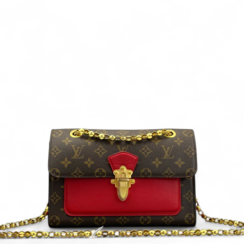 Louis Vuitton Victoire Monogram Red Brown Louis Vuitton Victoire Monogram Red Brown