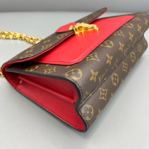 Louis Vuitton Victoire Monogram Red Brown