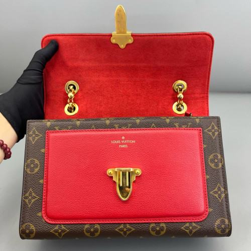 Louis Vuitton Victoire Monogram Red Brown
