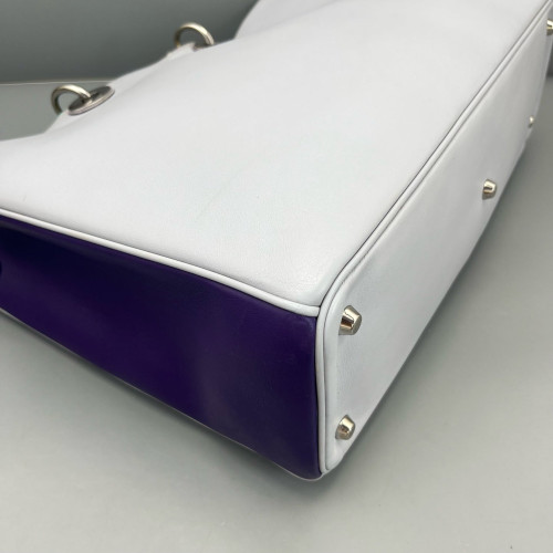 Dior Large Diorissimo Tote Calfskin Purple Baby Blue Light Grey Dior Large Diorissimo Tote Calfskin Purple Baby Blue Light Grey