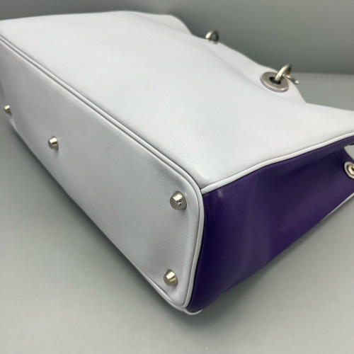 Dior Large Diorissimo Tote Calfskin Purple Baby Blue Light Grey Dior Large Diorissimo Tote Calfskin Purple Baby Blue Light Grey