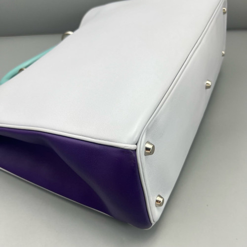 Dior Large Diorissimo Tote Calfskin Purple Baby Blue Light Grey Dior Large Diorissimo Tote Calfskin Purple Baby Blue Light Grey