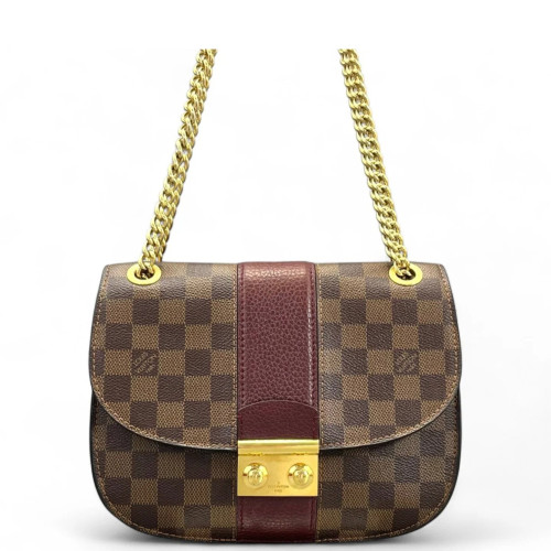 Louis Vuitton Cuir Taurillon Wight Damier Ebene Brown