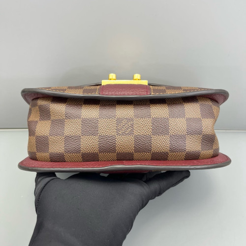Louis Vuitton Cuir Taurillon Wight Damier Ebene Brown