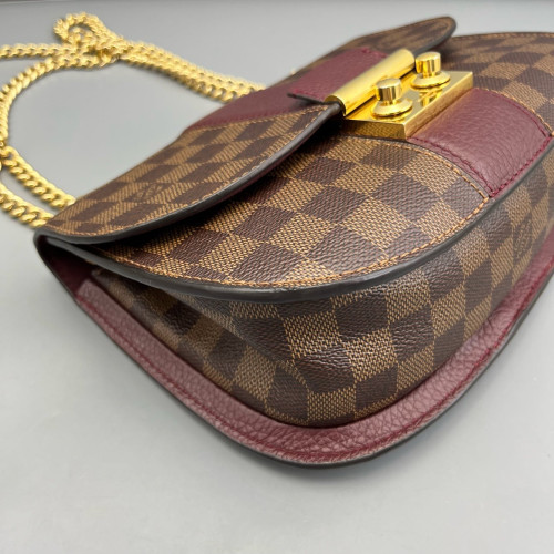 Louis Vuitton Cuir Taurillon Wight Damier Ebene Brown