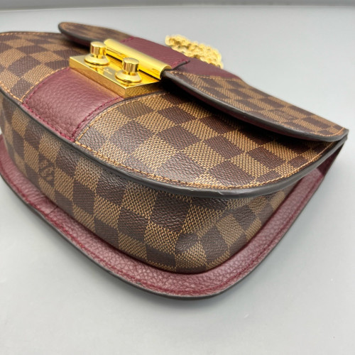 Louis Vuitton Cuir Taurillon Wight Damier Ebene Brown